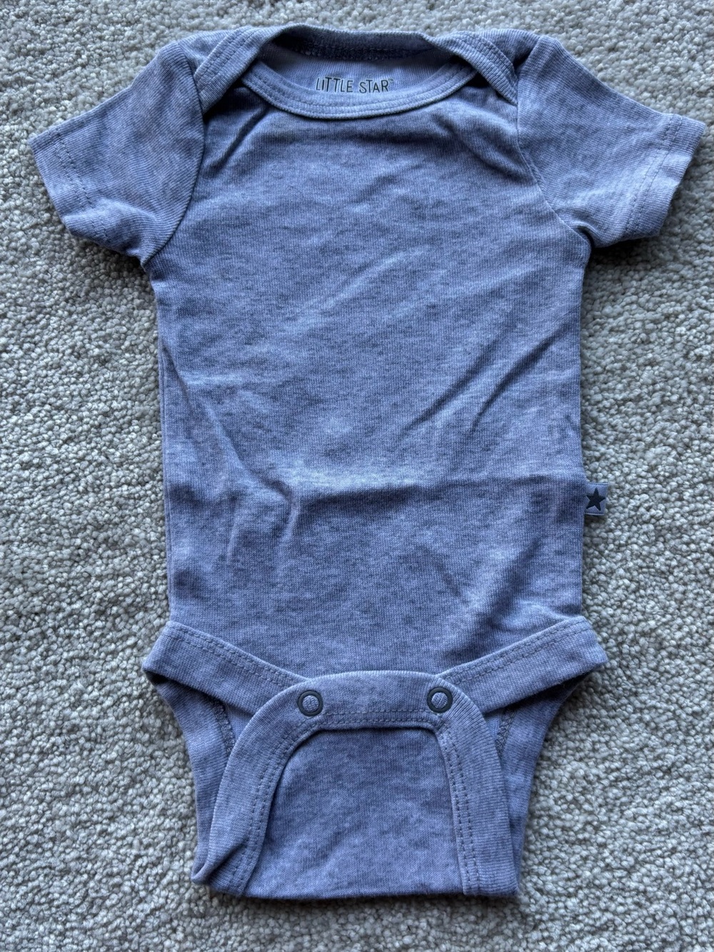 Heather Blue Baby One-Piece Bodysuit